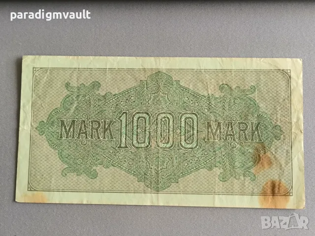 Райх банкнота - Германия - 1000 марки | 1922г., снимка 2 - Нумизматика и бонистика - 49960639