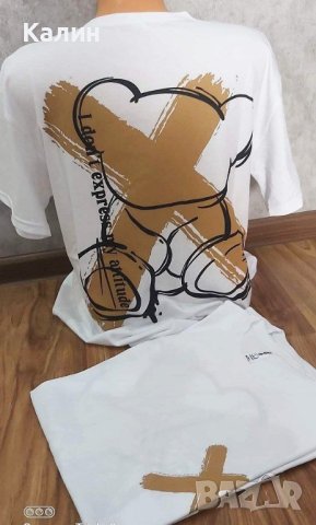 Памучни дамски тениски с гумирано лого - два цвята - 24 лв., снимка 9 - Тениски - 44289384