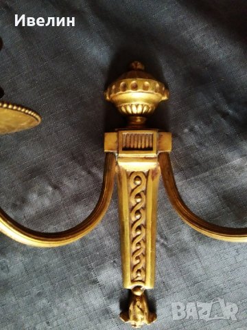 бароков свещник за стена , снимка 2 - Антикварни и старинни предмети - 30865891