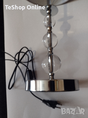 Нощна лампа кристална стойка Е27 макс 25 вата, снимка 7 - Настолни лампи - 44667569