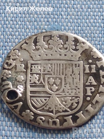 Сребърна монета 2 реала 1736г. Филип пети Севиля Испания 13647, снимка 7 - Нумизматика и бонистика - 42891010