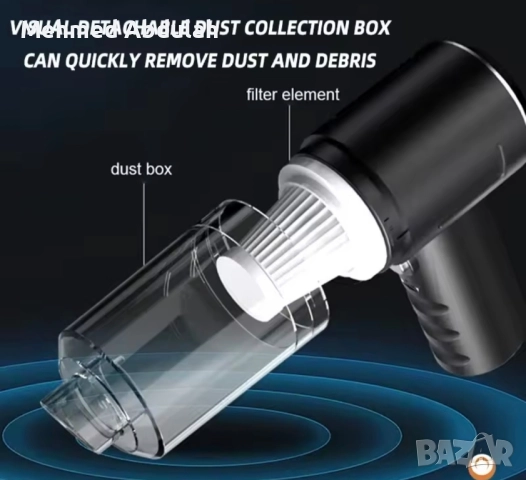 Безжична мощна мини прахосмукачка, снимка 5 - Прахосмукачки - 52393371