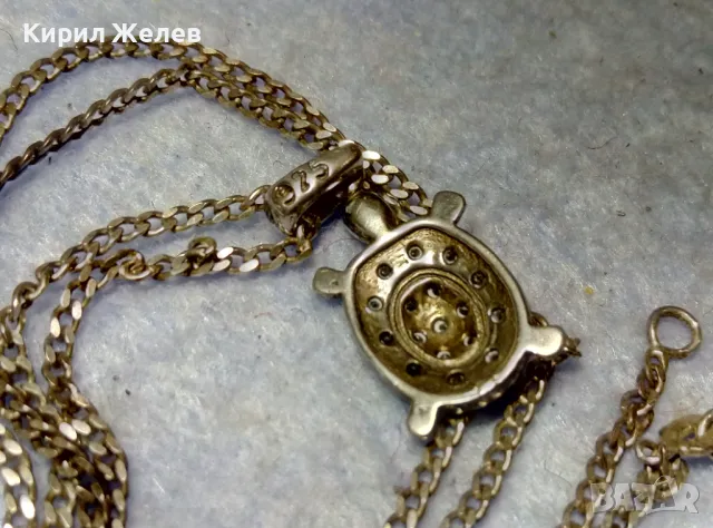 ФИГУРАЛЕН СКЪПОЦЕНЕН СРЕБЪРЕН МЕДАЛЬОН КОСТЕНУРКА СРЕБЪРНА ВЕРИЖКА КОЛИЕ РОДИРАНО СРЕБРО 925 47539, снимка 12 - Колиета, медальони, синджири - 49606084