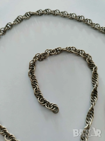 Сребърен синджир/колие, снимка 2 - Колиета, медальони, синджири - 54204833