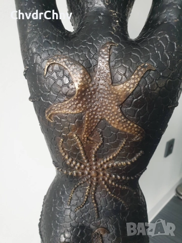 107см-11кг Chiparus статуетка/стара френска бронзова скулптура/голяма фигура на кабаретна танцьорка, снимка 8 - Статуетки - 51742688