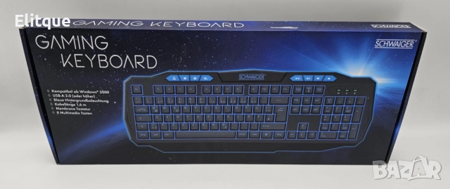 Гейминг клавиатура със синя подстветка GT200, снимка 6 - Друга електроника - 52713984