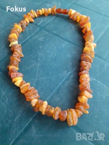 Кехлибар - гердан колие огърлица носия, снимка 2 - Антикварни и старинни предмети - 53282714