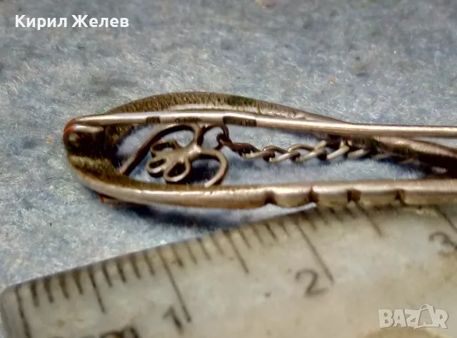 Стара РУСКА СРЕБЪРНА БРОШКА с 3 ПЕЧАТА СРЕБРО 875 СЪРП ЧУК в ПЕТОЛЪЧКА и ДРУГ РЪЧНА ИЗРАБОТКА 49746, снимка 10 - Антикварни и старинни предмети - 49150529