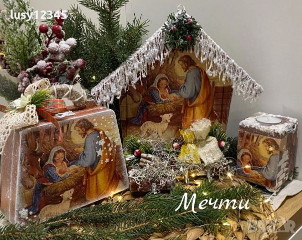 Кутия чантичка-Свята нощ! 🎄, снимка 6 - Декорация за дома - 52769451