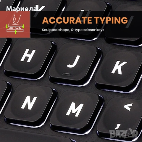 Безжична мини клавиатура с подсветка / Perixx PERIBOARD-732, снимка 7 - Клавиатури и мишки - 54039581