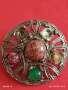 Винтидж Келтска брошка с имитация на АХАТ Miracle 43926, снимка 2
