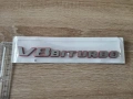 Mercedes Benz V8 Biturbo сребриста емблема с червен кант, снимка 3