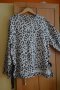 Пролетно-есенна светло сива блуза, с леопардова шарка в черно и тъмно сиво, снимка 1 - Блузи с дълъг ръкав и пуловери - 42867064