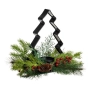 Коледен венец с поставка за свещ, Метал, Елха , снимка 2