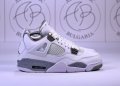 Nike Jordan Retro 4 White Oreo, Taupe Haze, Purple Metallic, снимка 7