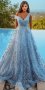 Бална рокля от 3 Д апликация, снимка 1 - Рокли - 38975795