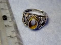 Стар АЖУРЕН РЕТРО АРТ ПОСРЕБРЕН БРОНЗОВ ПРЪСТЕН с ГНЕЗДО За ИНКРУСТИРАНЕ на СКЪПОЦЕНЕН КАМЪК 47674, снимка 2