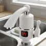 Електрически проточен нагревател за вода със смесител, LCD дисплей, 3000 W и нагряване за 3–5 секунд, снимка 1