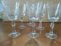 Ретро стъклени чаши гравирани , снимка 1 - Антикварни и старинни предмети - 44928812
