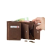 Eстествена телешка кожа, RFID защита за кредитни карти, винтидж дизайн, снимка 5