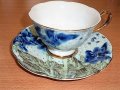 Комплект луксозни чаши за чай и кафе от костен порцелан