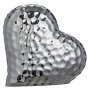 Керамично Сърце със сребърен релефен дизайн, снимка 2