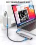 NIMASO USB C хъб, 7-в-1 към 4K HDMI, 2 USB 3.0 порта, SD/TF четец на карти, 60 W PD, съвместим с Mac, снимка 4