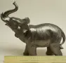 Статуетка слон сив голям полирезин, снимка 3