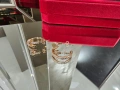 CARTIER Nail Juste un Clou Hoop Rose Gold Diamonds Дамски Обеци Пирон, снимка 6