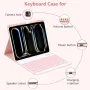 Калъф с клавиатура BQSS за iPad Pro 13 инча M4 2024 A3007 A2925 A2926, 7 цвята подсветка, снимка 4