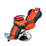 Бръснарски стол Apolo - черно и черно с оранжево, снимка 4