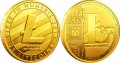 25 Лайткойн монета / 25 Litecoin ( LTC ) - Златист