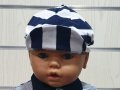 Нова детска моряшка шапка козирка на едро райе, от 6 месеца до 8 години, снимка 2