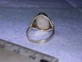 Старинен СКЪПОЦЕНЕН ФЛОРАЛЕН СРЕБЪРЕН РЕТРО АРТ НУВО ПРЪСТЕН ВИСОКА ПРОБА СРЕБРО с ЧЕРЕН ОНИКС 30173, снимка 8
