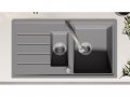 Кухненска Мивка от Гранит модел Копенхаген 900 x 500 Supreme Duo - сива, снимка 7