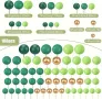 108 броя топчета топки на тел от стиропор за декорация на торта зелени златисти , снимка 7
