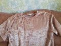 Розова плюшена блуза, снимка 1 - Тениски - 37555351