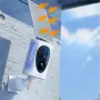 Камера за външно наблюдение Virtavo Solarflask 2K, бяла, Wi-Fi, слънчева енергия, двупосочна комуник, снимка 3