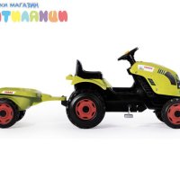 Трактор с педали и ремарке Smoby XL Claas Arion 7600710114, снимка 4 - Детски велосипеди, триколки и коли - 42197748