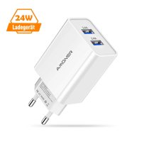 Amoner 24W, 2 x USB зарядно устройство, снимка 1 - Оригинални зарядни - 40249126