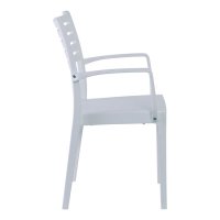 Стол трапезен градински OLIMPIA ARM Бял, снимка 3 - Столове - 44277245
