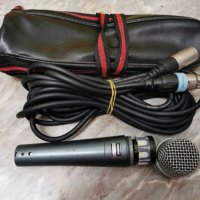 Жичен микрофон Shure Beta 57A + кабел и кожена чантичка, снимка 3 - Микрофони - 40574394