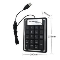 Клавиатура USB числова Digital One SP00170 черна тиха 18 клавиша Numerical Keypad, снимка 2 - Клавиатури и мишки - 32316752