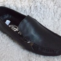 Обувки, черни, естествена кожа, код 555/ББ2/48
