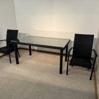 Ратанова маса със столове сет , снимка 2 - Маси - 44247261