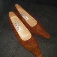 Италиански обувки от еко велур , снимка 4 - Дамски елегантни обувки - 29917235