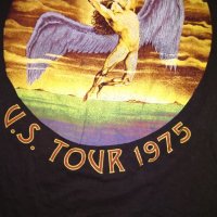 Тениска памук Led Zeppelin турне 1975г САЩ размер ХС, снимка 5 - Спортна екипировка - 36891812