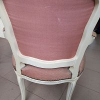 Комплект масив ретро кресла с маса антик бяло, снимка 8 - Столове - 40770522