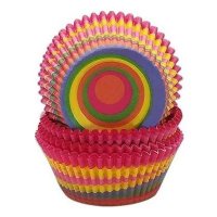 50 бр хартиени капсули шарени цветни кошнички за кексчета мъфини парти, снимка 1 - Аксесоари за кухня - 32226432