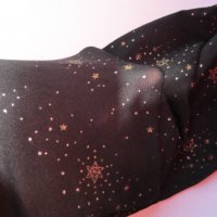 плътен черен чорапогащник звезди, снимка 3 - Бельо - 38087820